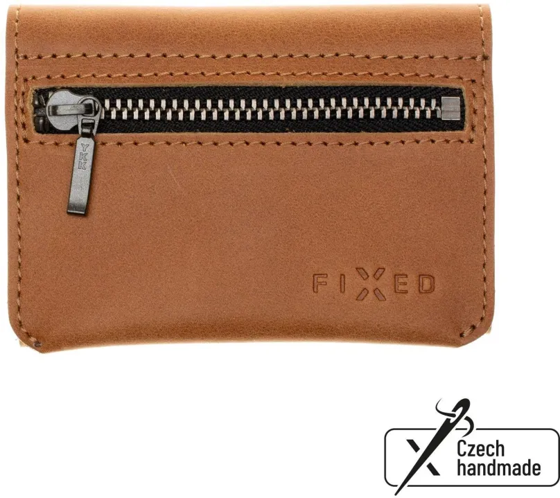 Peňaženka FIXED Tripple Wallet z pravej hovädzej kože hnedá