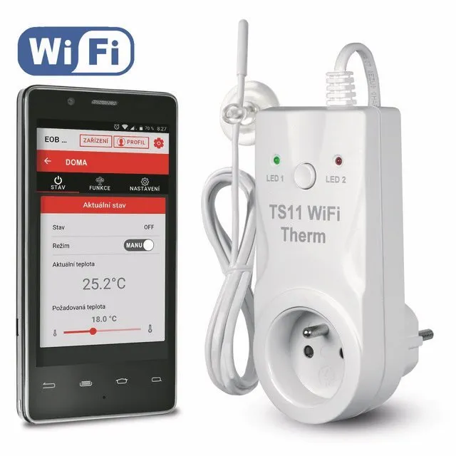 Spínacia zásuvka Elektrobock TS11-WIFI THERM