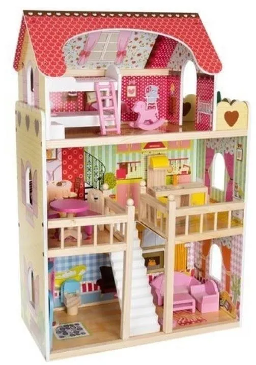 Domček pre bábiky Iso Trade Drevený domček pre bábiky 90 cm