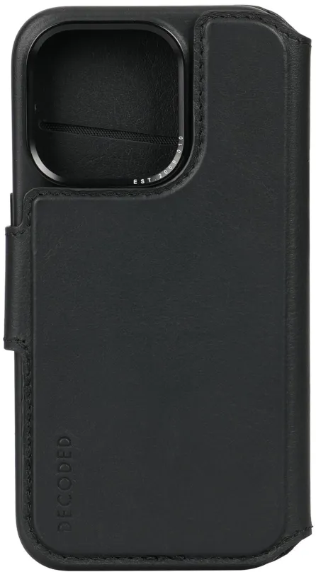 Puzdro na mobil Decoded Leather Detachable Wallet Black iPhone 15 Pro