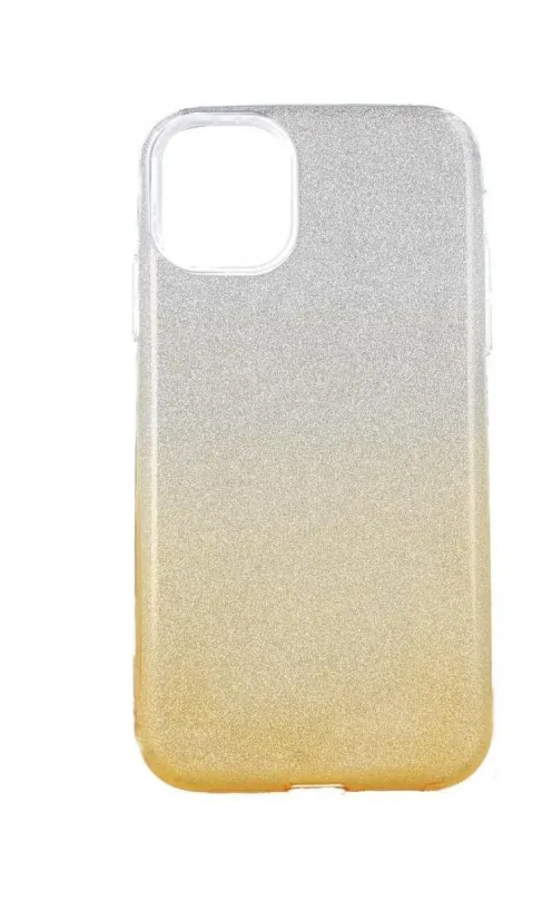 Kryt na mobil TopQ iPhone 13 glitter strieborno-oranžový 64841