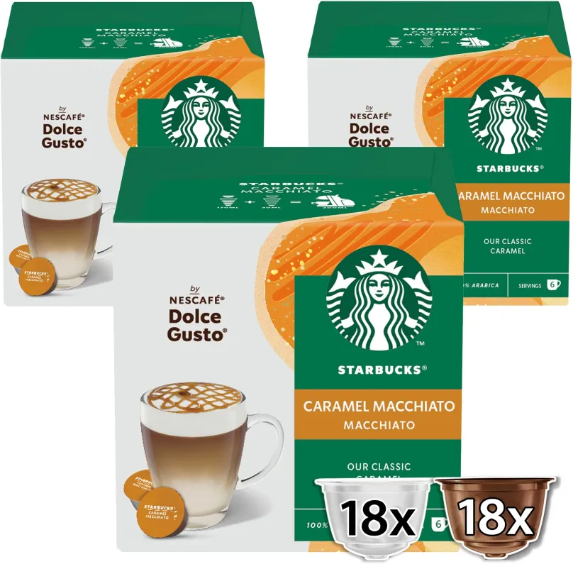 Kávové kapsule Starbucks by Nescafé Dolce Gusto Caramel Macchiato, 3 balenia