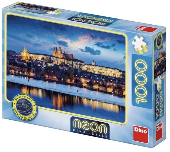 Puzzle Pražský Hrad 1000 Neon Puzzle Nové, patrí medzi náročnejšie, 1000 dielikov v balení