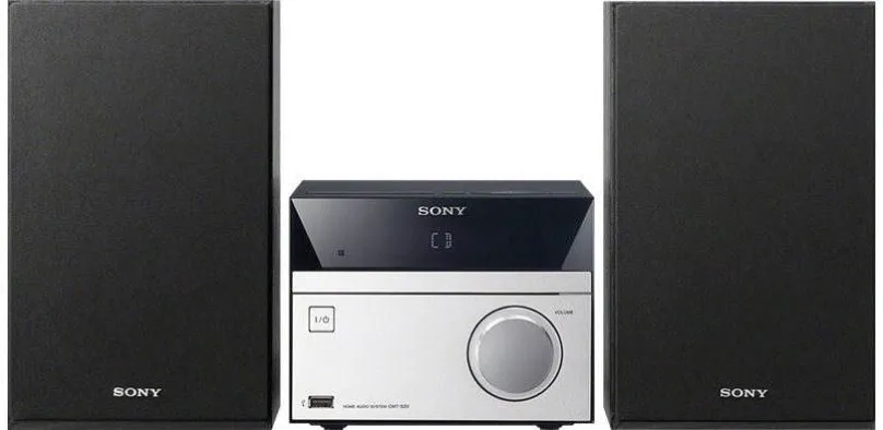 Mikrosystém Sony CMT-SBT20, s reproduktormi s výkonom 12 W, FM rádio, rozhranie IN USB, po