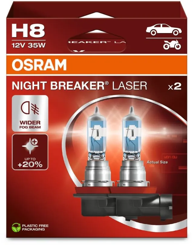 Autožiarovka OSRAM H8 Night Breaker Laser Next Generation + 150%, 2ks