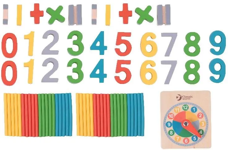 Didaktická hračka Rappa hra matematika náučná 67 ks