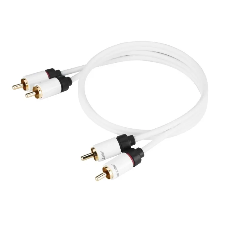 REAL CABLE 2RCA1 0,5m, Audio stereo