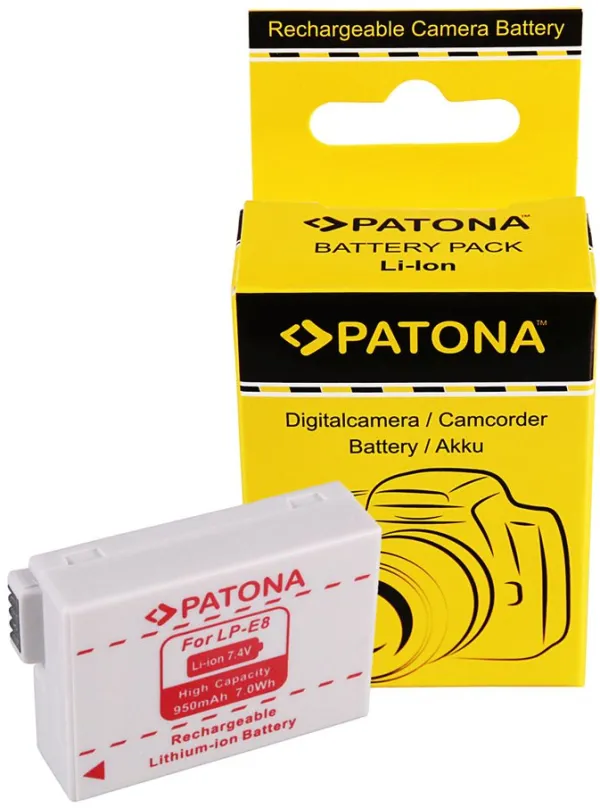 Batérie pre fotoaparát Paton pre Canon LP-E8 950mAh Li-lon