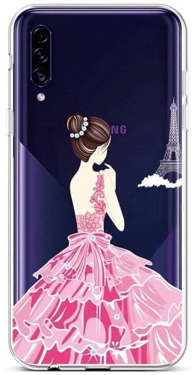 Kryt na mobil TopQ Samsung A30s silikón Pink Princess 45269