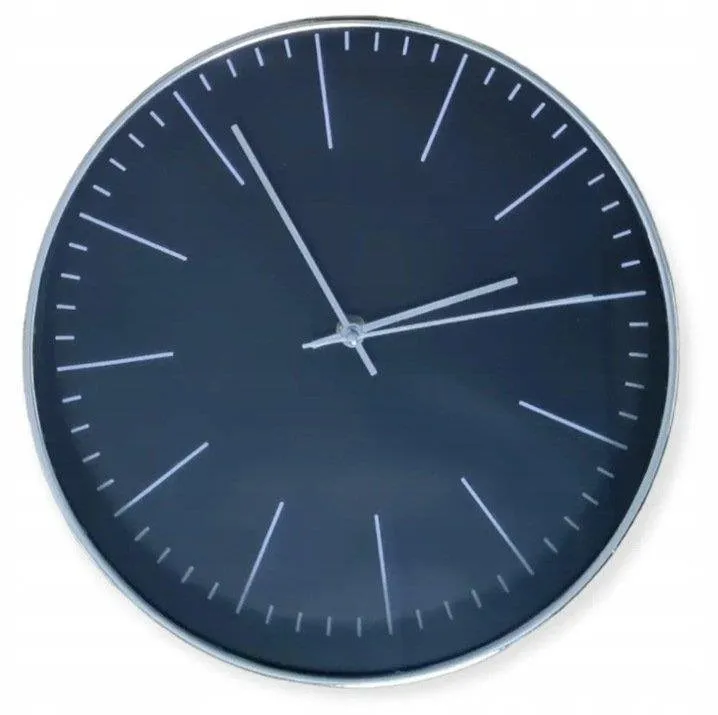 Nástenné hodiny Foxter 1228 Nástenné hodiny 30 cm čierno - strieborné