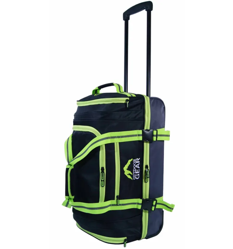 Cestovná taška na kolieskach GEAR T-805/22 "- čierna / zelená