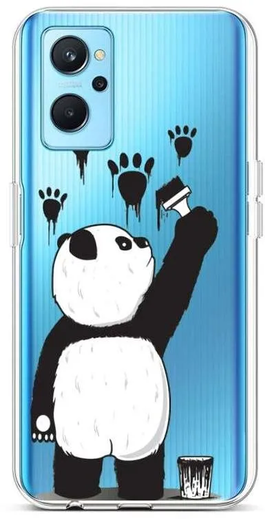 Kryt na mobil TopQ Kryt Realme 9i silikón Rebel Panda 73057