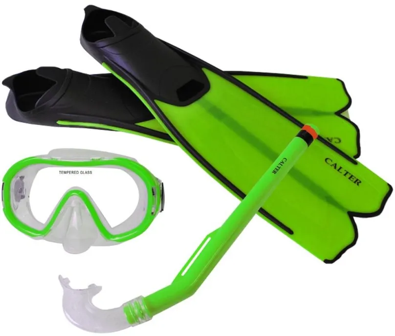 Potápačská sada Calter Kids S06+M168+F41 PVC, zelený