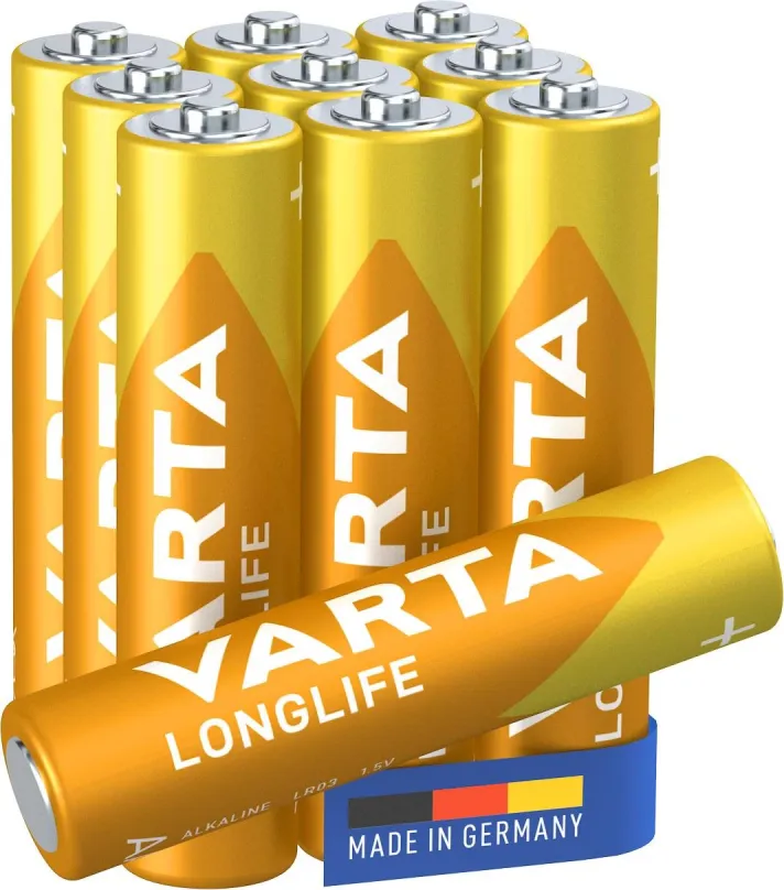 Jednorazová batéria VARTA alkalická batéria Longlife AAA 10ks