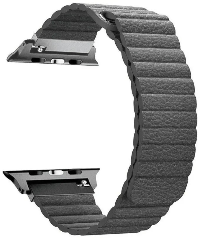 Remienok BStrap Leather Loop pre Apple Watch 42mm / 44mm / 45mm, Gray