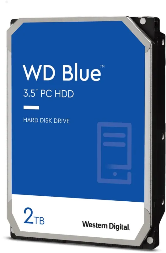 Pevný disk WD Blue 2TB, 3.5", SATA III, maximálna rýchlosť prenosu 215 MB/s, cache 25