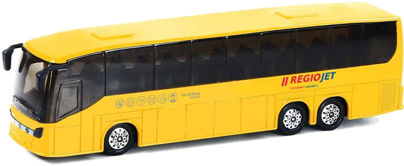 Auto Rappa Autobus RegioJet, vhodné pre deti od 3 rokov, dĺžka autíčka je 18,5 cm, so zotr