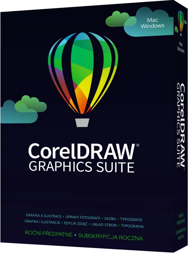 Grafický softvér CorelDRAW Graphics Suite 365, Win (elektronická licencia)