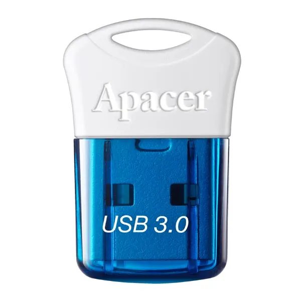 Apacer USB flash disk, USB 3.0, 64GB, AH157, modrý, AP64GAH157U-1, USB A, s krytkou