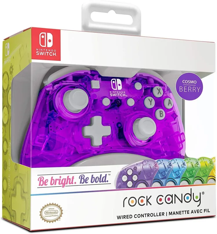 Gamepad PDP Rock Candy Mini Controller - Cosmoberry - Nintendo Switch