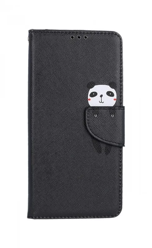 Puzdro na mobil TopQ Puzdro Xiaomi Redmi 9A knižkové čierne s pandou 84196