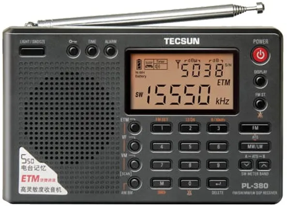 Vysielačka Tecsun PL-380 prehľadový prijímač
