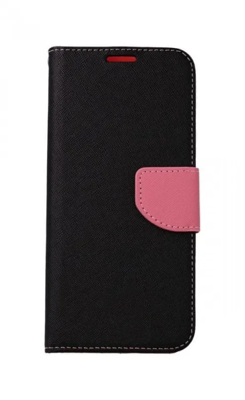Puzdro na mobil TopQ Samsung A22 knižkové čierno-ružové 61305