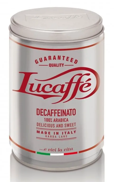 Káva Lucaffé Decaffeinato, mletá, 250g, mletá, zmes kávových odrôd, pôvod Zmes rôzneho p