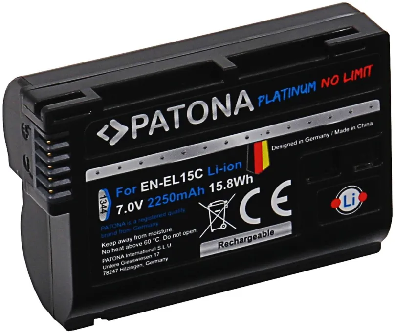 Batéria pre fotoaparát PATONA pre Nikon EN-EL15C 2250mAh Li-Ion Platinum