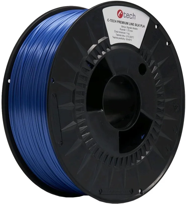 Filament C-TECH filament PREMIUM LINE PLA Silk signálny modrá RAL5005