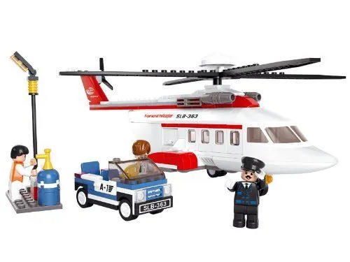 Sluban stavebnice Vrtuľník, 259 dielikov (kompatibilný s LEGO)