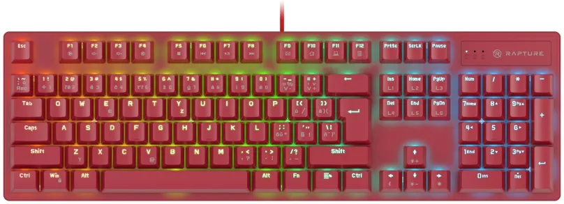 Herná klávesnica Rapture X-RAY Outemu Red červená