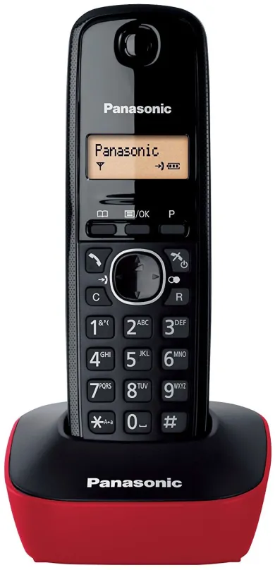 Telefón pre pevnú linku Panasonic KX-TG1611FXR Red