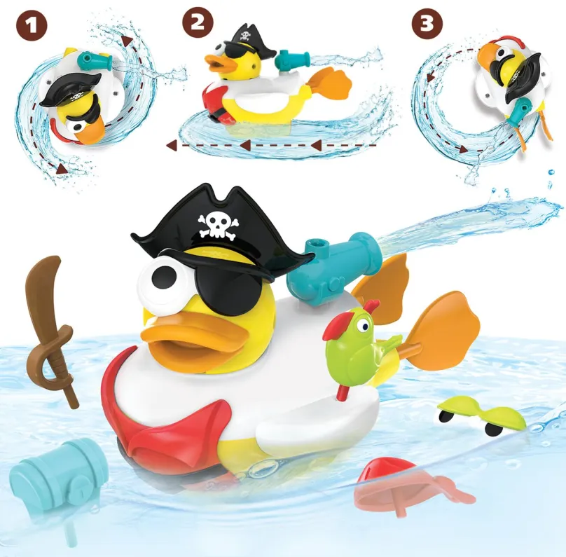Hračka do vody Yookidoo - Kreatívne plávacie kačica - Pirát