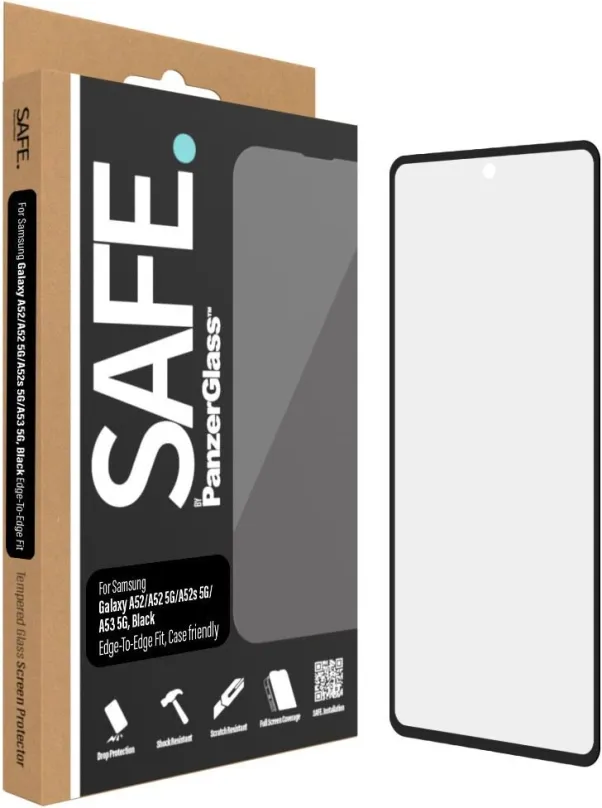 Ochranné sklo SAFE. by Panzerglass Samsung Galaxy A52/A52 5G/A53 5G čierny rámček