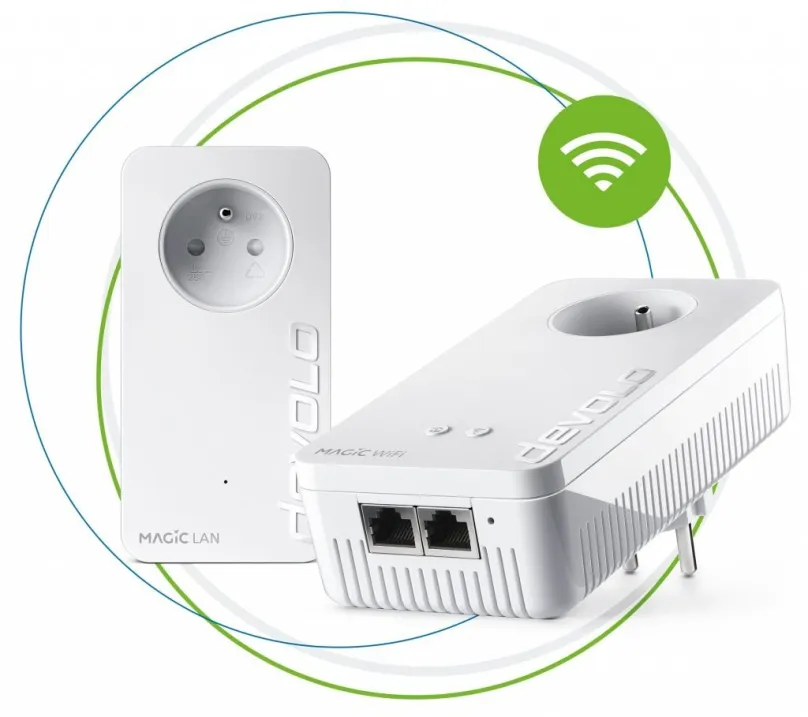 Powerline Devolo Magic 1 WiFi 2-1-2 Starter Kit, prenosová rýchlosť 1200 Mb/s, rýchlosť Wi