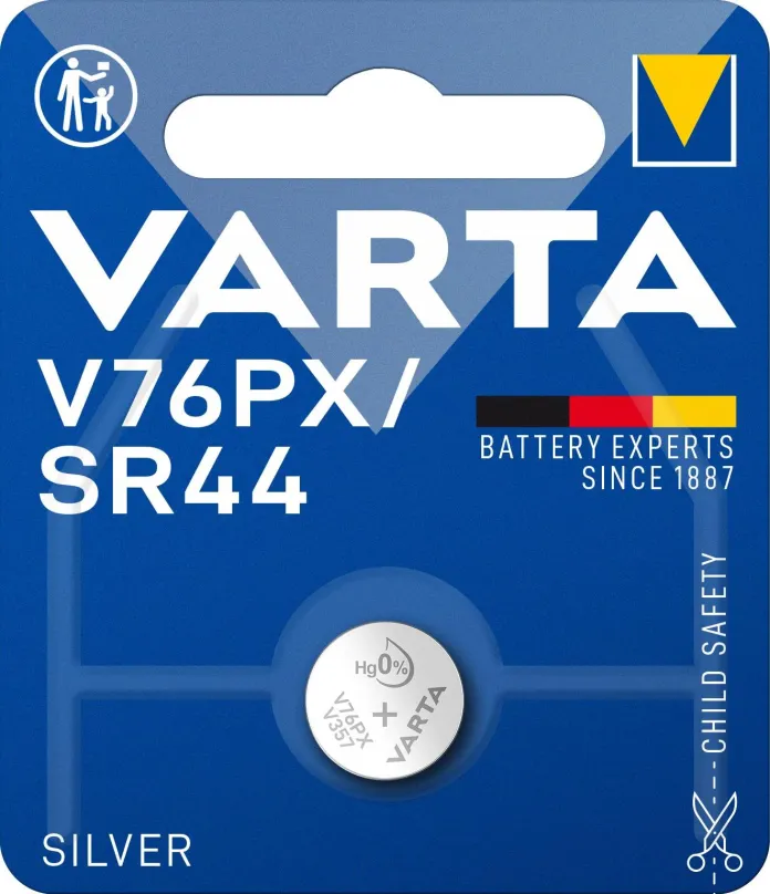 Gombíková batéria VARTA špeciálna batéria s oxidom striebra V76PX/SR44 1ks