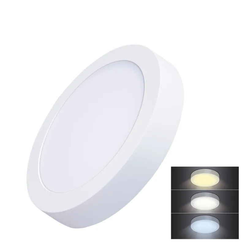 Solight LED mini panel CCT, prisadený, 18W, 1530lm, 3000K, 4000K, 6000K, okrúhly