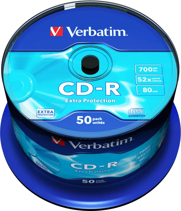 Médiá VERBATIM CD-R 700MB, 52x, spindle 50 ks