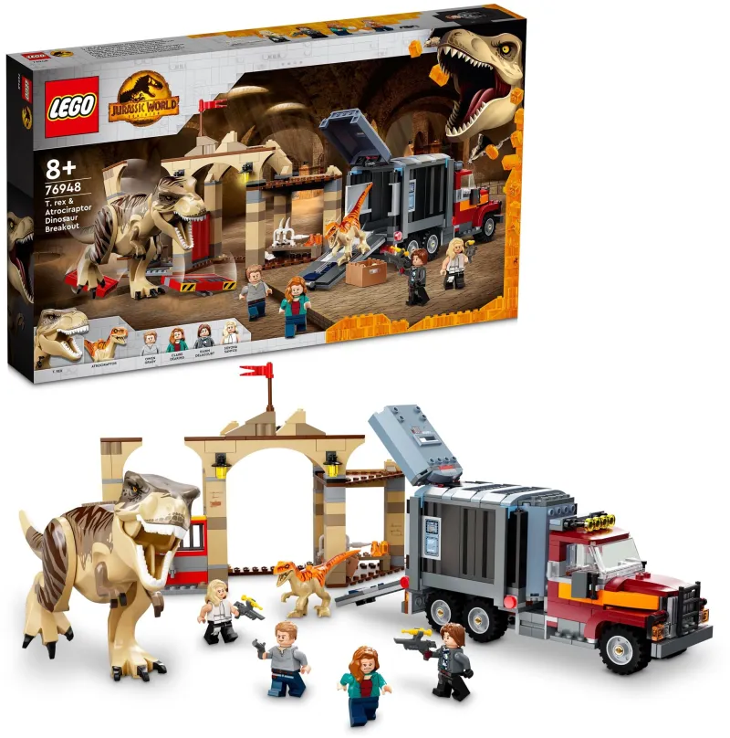 LEGO stavebnica LEGO® Jurassic World™ 76948 Útek T-rexe a atrociraptora