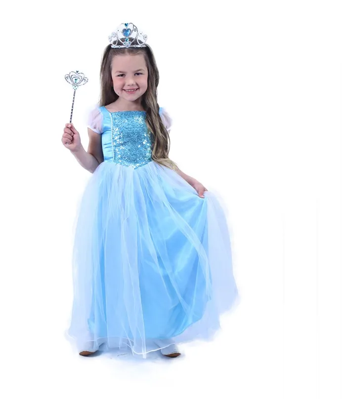 Kostým Rappa detský kostým modrá princezná (M)