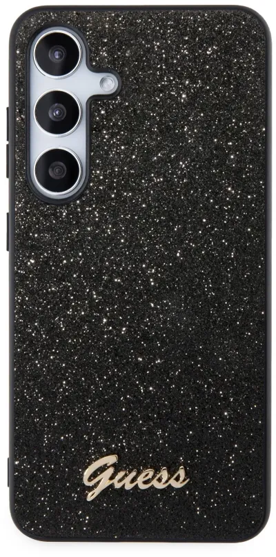 Kryt pre mobil Guess PC/TPU Glitter Flakes Metal Logo Zadný Kryt pre Samsung Galaxy S24 Black