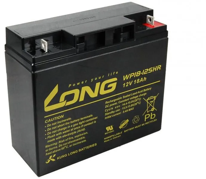 Batéria pre záložné zdroje Long 12V 18Ah olovený akumulátor HighRate F3 (WP18-12SHR)