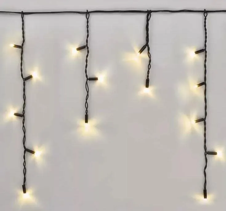 Vianočné osvetlenie LAALU Vianočná svetelná reťaz s prevismi TEPLÁ BIELA blikajúca 3 x 0,4 m - PROFI - spojovacia