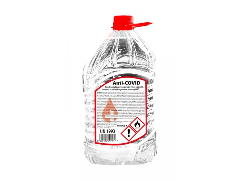 Antibakteriálne dezinfekcia Anti-COVID 5 litrov