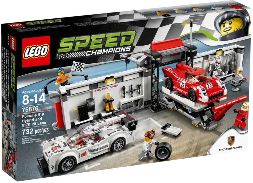 LEGO Speed ​​Champions 75876 Porsche 919 Hybrid a 917K ulička v boxoch