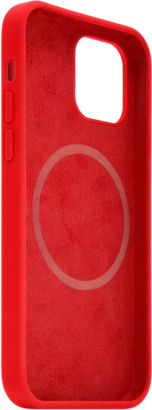 Kryt na mobil FIXED MagFlow s podporou MagSafe pre Apple iPhone 12/12 Pre červený