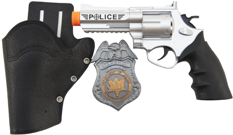 Detská pištoľ Teddies Policajná pištoľ klapacia 20 cm