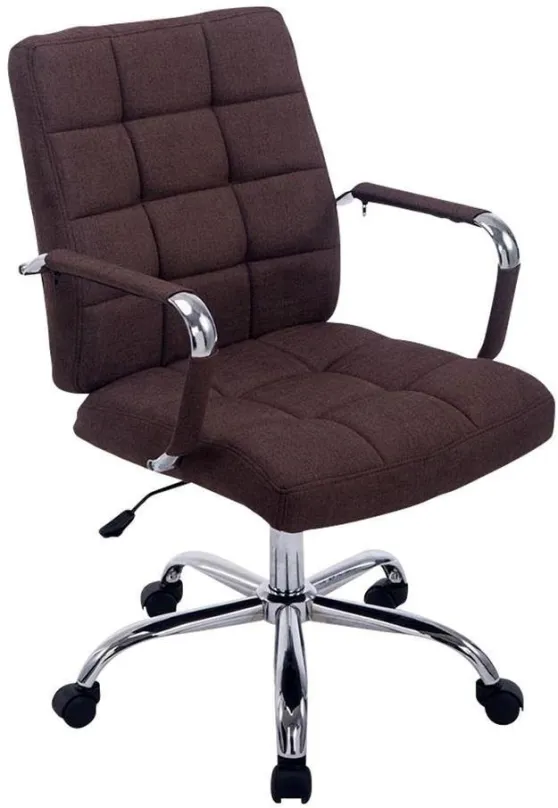 Kancelárska stolička BHM GERMANY s lakťovými opierkami Lina 2 textil hnedá