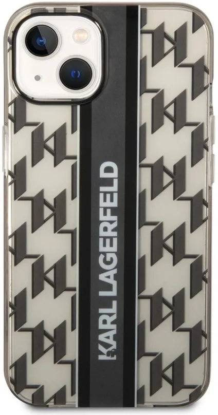 Kryt na mobil Karl Lagerfeld Monogram Vertical Stripe Zadný Kryt pre iPhone 14 Plus Black